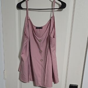 Shein Curve 3x Pink Button-Front Women's Blouse NWOT